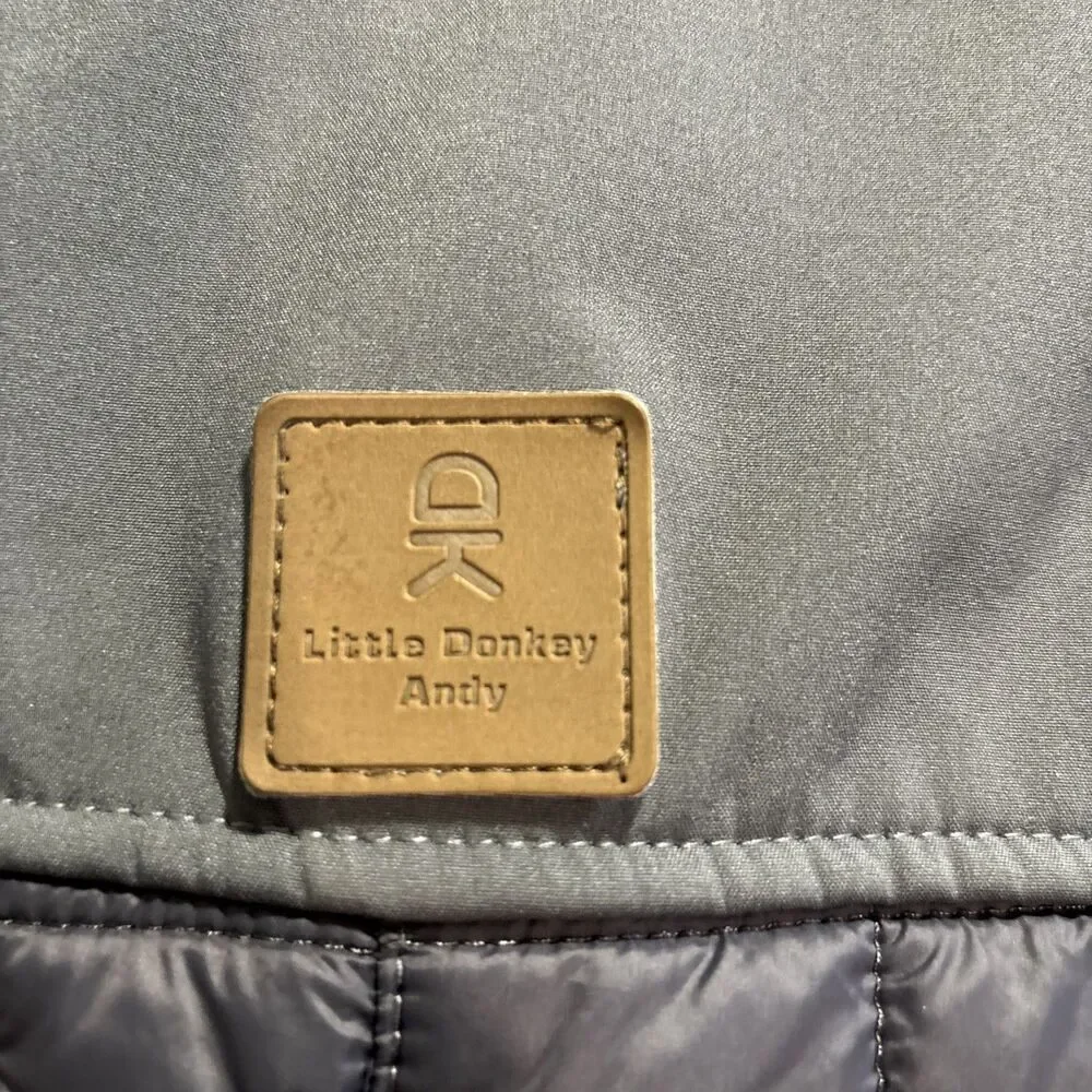 Little Donkey Andy Men's Size Small Sleeveless Quilted Puffer Vest Full Zip Grey